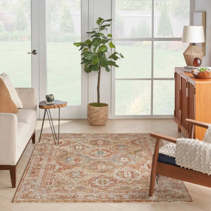 Nourison Sahar Rust SHR01 4 ft. X 6 ft. Rect. Rug
