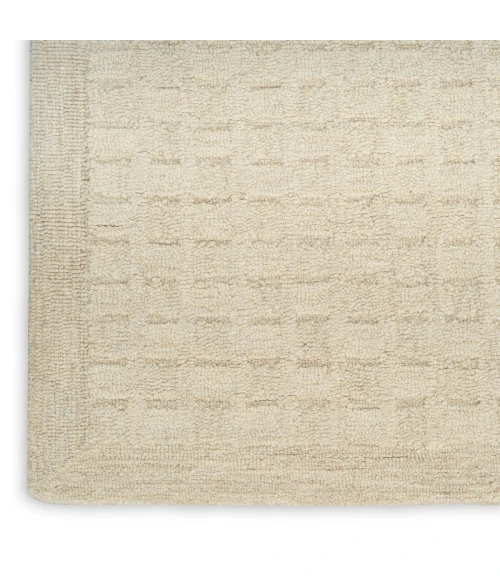 DKNY Pure Grids Ivory Beige PGR01 8 ft. X 10 ft. Rect. Rug