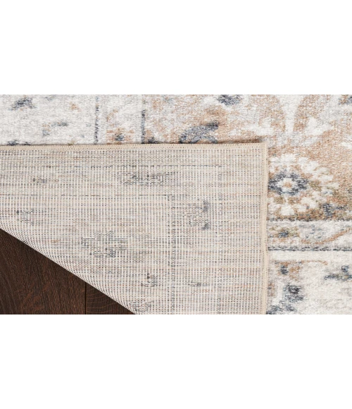 Nourison Astra Machine Washable Silver Taupe ASW16 5 ft. 3 in. X 7 ft. Rectangle Rug