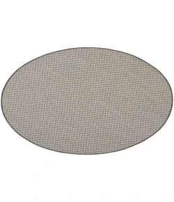 Nourison Home Courtyard COU01 Ivory Charcoal 5 ft. Round Area Rug
