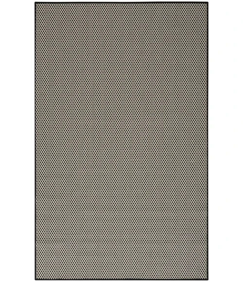 Nourison Courtyard Black White COU01 5 ft. X 7 ft. Rectangle Rug