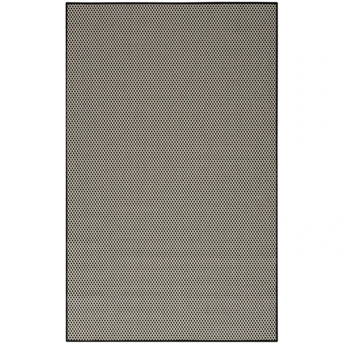 Nourison Courtyard Black White COU01 5 ft. X 7 ft. Rectangle Rug