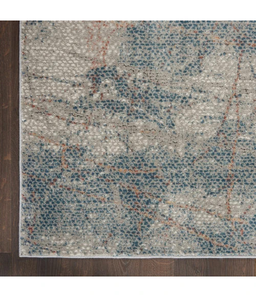 Nourison Rustic Textures Area Rug RUS15-Light Grey/Blue