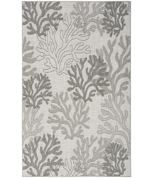 Nourison Garden Oasis Grey GOA05 6 ft. X 9 ft. Rectangle Rug