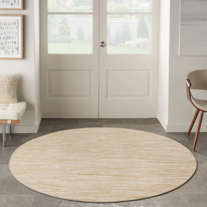 Nourison Home Nourison Essentials Ivory Gold NRE01 4 ft. Round Rug