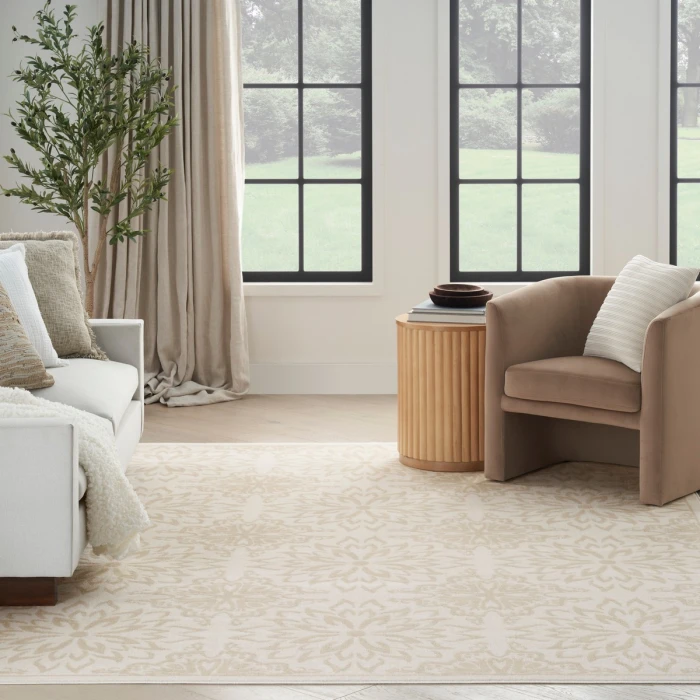 Nourison Jubilant Ivory Beige JUB06 9 ft. X 12 ft. Rect. Rug