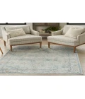 Nourison Astra Machine Washable Light Blue ASW12 4 ft. X 6 ft. Rectangle Rug