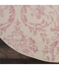 Nourison Jubilant Round Area Rug JUB09-Ivory/Pink