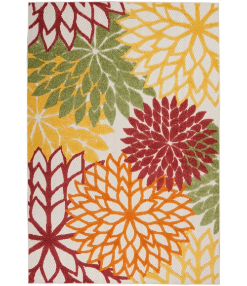 Nourison Aloha Area Rug ALH05-Red Multi Colored