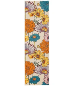 Nourison Home Allur ALR06 Ivory Multicolor 2 ft. 3 in. X 7 ft. 6 in. Area Rug