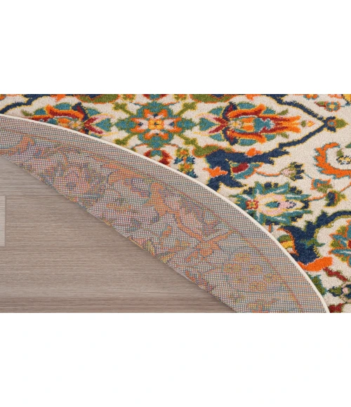 Nourison Allur Ivory Multicolor ALR03 4 ft. Round Rug