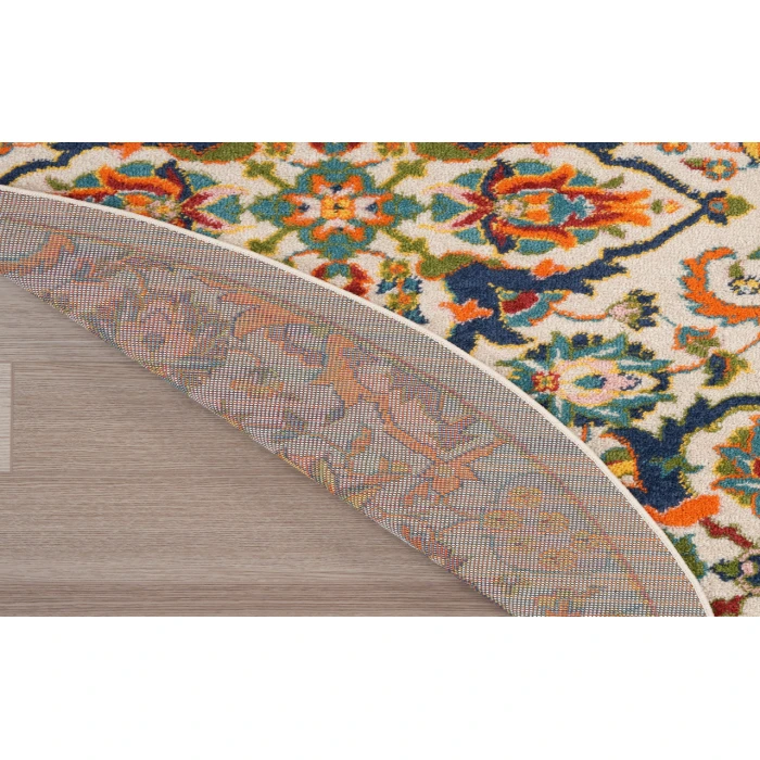 Nourison Allur Ivory Multicolor ALR03 4 ft. Round Rug