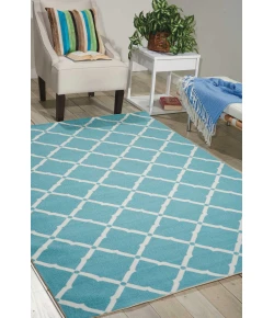 Nourison Home & Garden RS091 Aqua 10 ft. X 13 ft. Area Rug