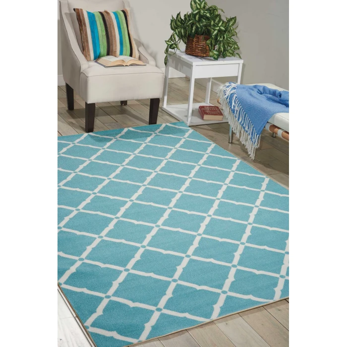 Nourison Home & Garden Area Rug RS091 Aqua 10' x 13'