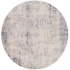 Nourison Home Rustic Textures RUS01 Grey Beige 5 ft. 3 in. Round Area Rug