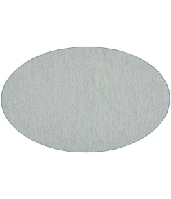 Nourison Home Courtyard COU01 Ivory Aqua 8 ft. Round Area Rug