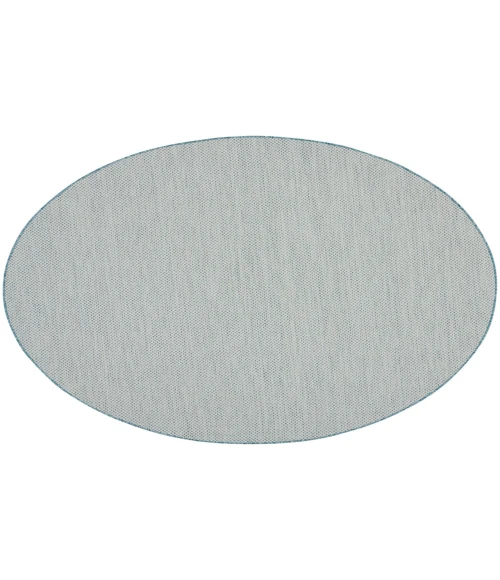 Nourison Courtyard Ivory Aqua COU01 8 ft. Round Rug