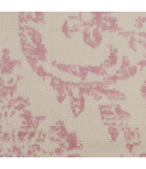 Nourison Jubilant Round Area Rug JUB09-Ivory/Pink