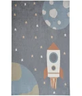 Nourison Astra Machine Washable Sky Blue ASW06 7 ft. 10 in. X 10 ft. Rectangle Rug