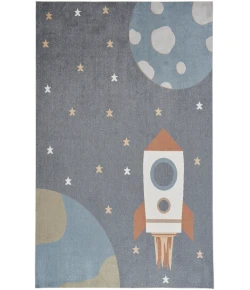 Nourison Home Astra Machine Washable ASW06 Sky Blue 7 ft. 10 in. X 10 ft. Area Rug