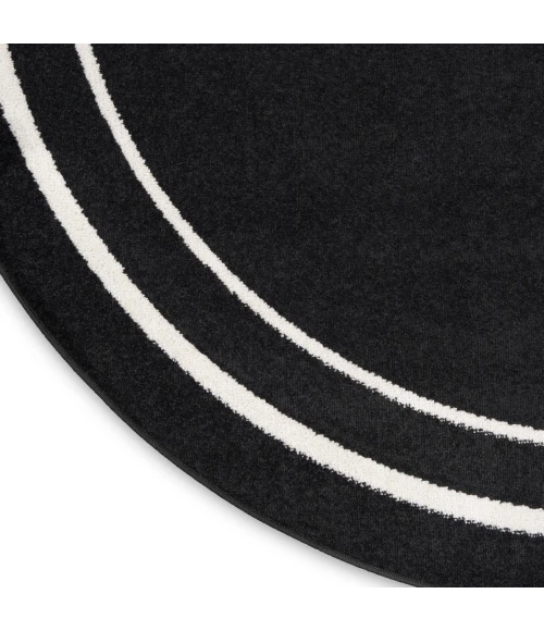 Nourison Nourison Essentials Area Rug NRE02 Black Ivory