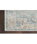 Nourison Astra Machine Washable Light Blue ASW12 2 ft. 2 in. X 8 ft. Rectangle Rug