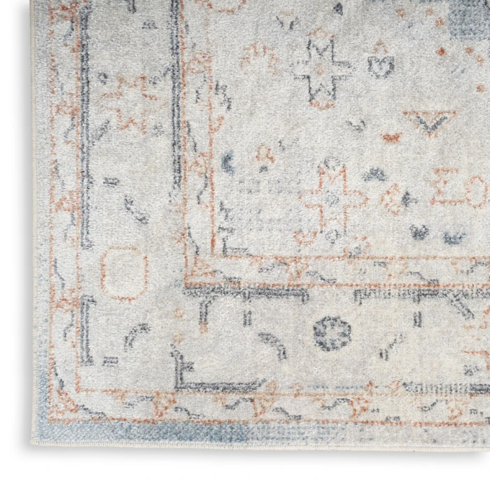 Nourison Astra Machine Washable Area Rug ASW11 Light Blue