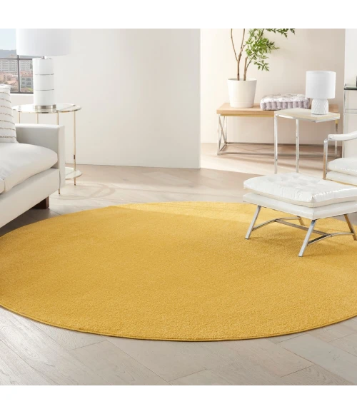 Nourison Essentials Yellow Area Rug NRE01-Yellow