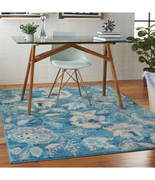 Nourison Tranquil Area Rug TRA02-Turquoise