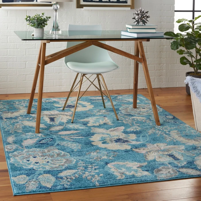 Nourison Tranquil Area Rug TRA02-Turquoise