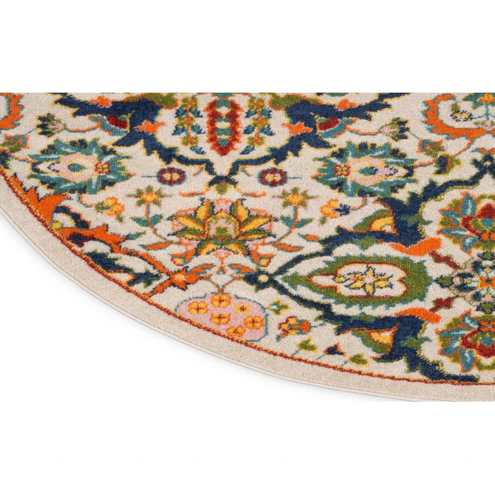 Nourison Allur Ivory Multicolor ALR03 4 ft. Round Rug