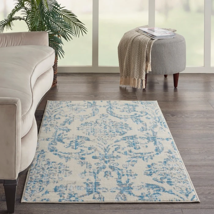 Nourison Jubilant Area Rug JUB09-Ivory Blue