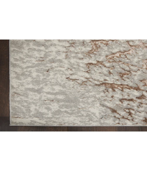 Inspire Me! Home Décor Metallic Grey Mocha MTL02 6 ft. X 9 ft. Rectangle Rug