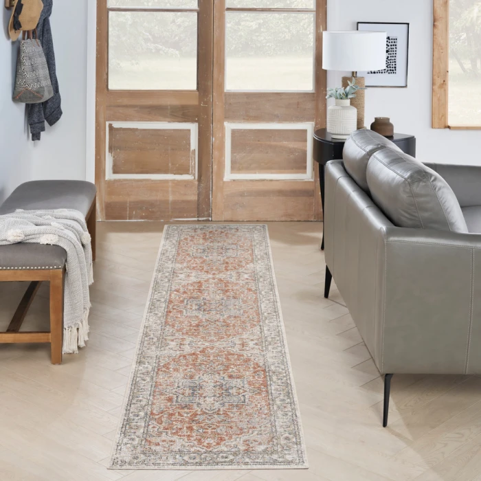 Nourison Astra Machine Washable Area Rug ASW12 Gold/Multicolor