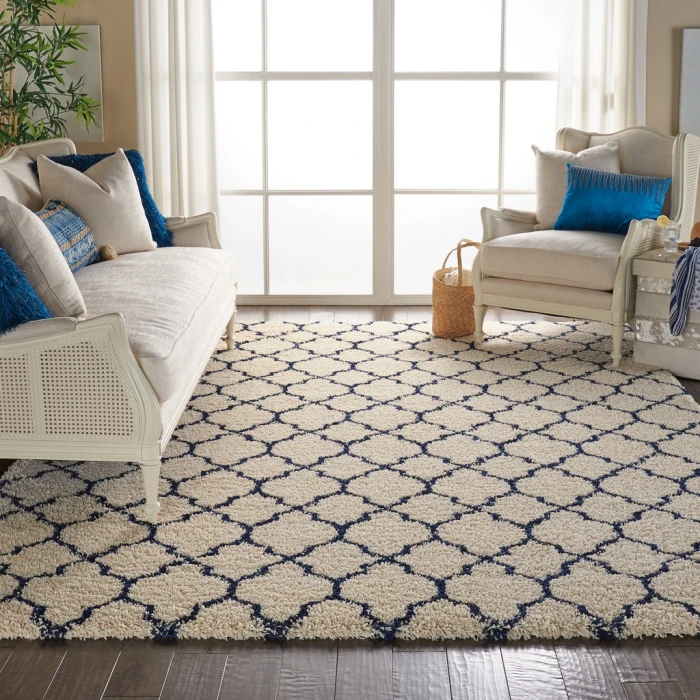 Nourison Amore Area Rug AMOR2-Ivory/Blue