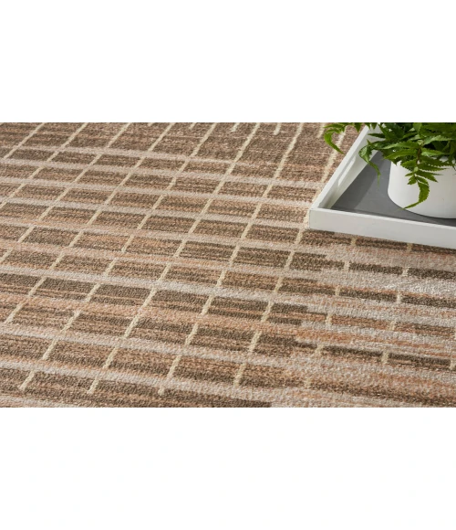 Nourison Astra Machine Washable Latte ASW03 6 ft. 7 in. X 9 ft. Rectangle Rug