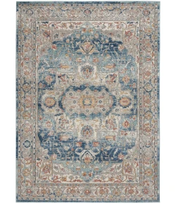 Nourison Home Quarry QUA11 Ivory Blue 5 ft. 3 in. X 7 ft. 3 in. Area Rug