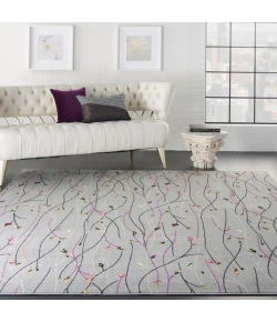 Nourison Home Grafix GRF15 Grey 7 ft. 10 in. X 9 ft. 10 in. Area Rug