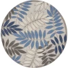 Nourison Home Aloha ALH18 Grey Blue 7 ft. 10 in. Round Area Rug