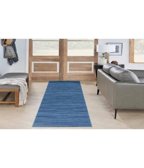 Nourison Nourison Washables Blue NWB03 2 ft. 2 in. X 10 ft. Rectangle Rug