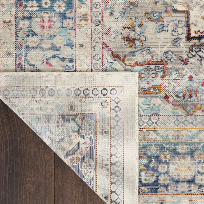 Nourison Vintage Kashan Area Rug VKA07-Ivory Blue