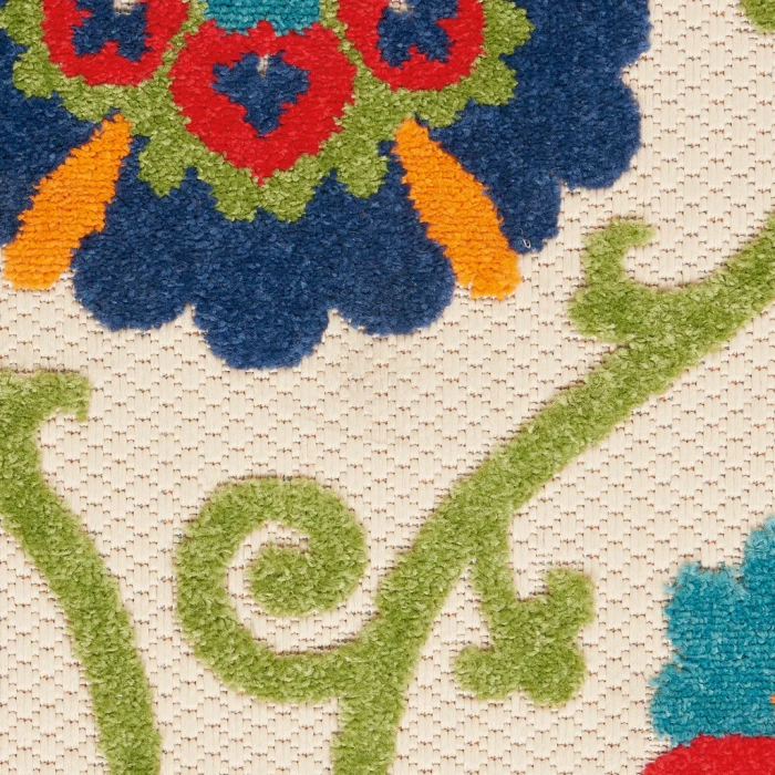 Nourison Aloha Round Area Rug ALH19-Blue/Multicolor