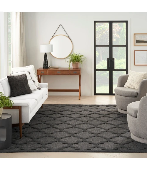 Nourison Easy Care Area Rug NES01 Charcoal/Black