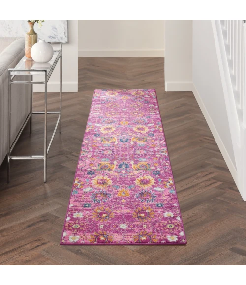 Nourison Passion Area Rug PSN01 Fuchsia 2'2" x 10'