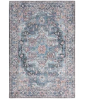 Nicole Curtis Machine Washable Series 1 Area Rug SR101 Blue 5' x 7'
