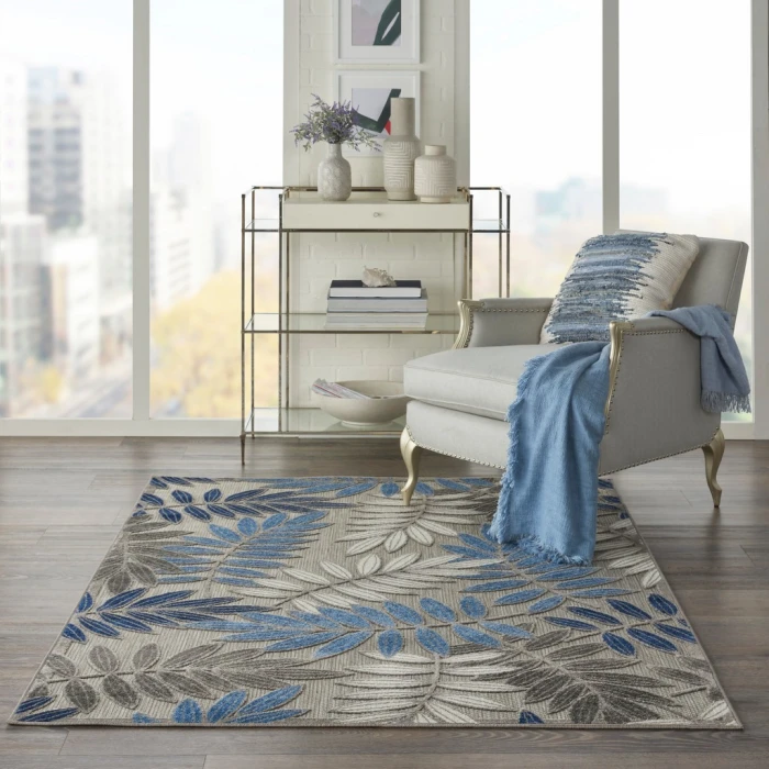 Nourison Aloha Area Rug ALH18-Grey/Blue