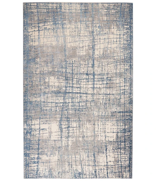 Calvin Klein CK950 Rush Ivory Blue CK950 10 ft. X 14 ft. Rectangle Rug