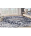 Nicole Curtis Machine Washable Series 1 Ivory Navy SR101 10 ft. X 14 ft. Rectangle Rug