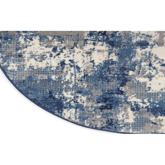 Nourison Grafix Navy Blue GRF38 8 ft. Round Rug