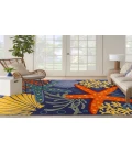 Nourison Aloha Navy Multicolor ALH24 7 ft. 10 in. X 10 ft. 6 in. Rectangle Rug